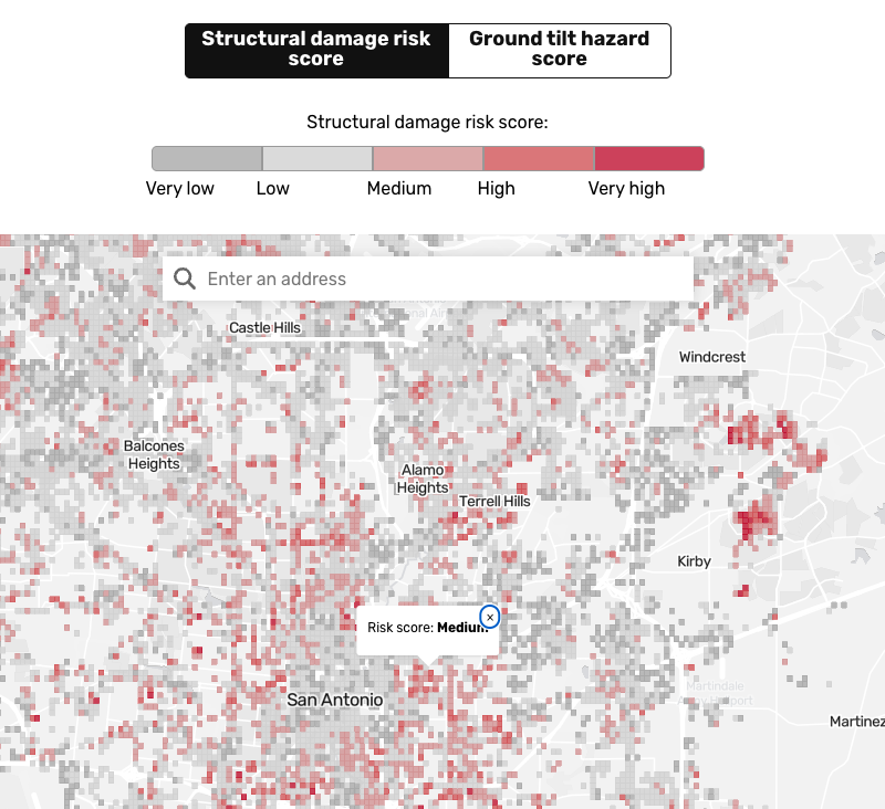 Subsidence risk map